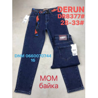 Derun Мом джинси синього кольору Mom fit 28-33 8377
