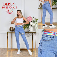 Derun Мом джинси блакитного кольору 25-30 8250