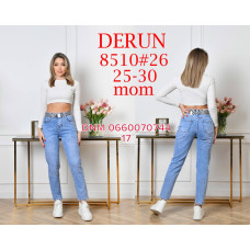Derun Мом джинси блакитного кольору 25-30 8510