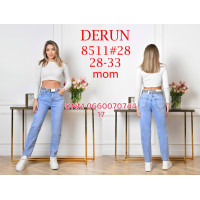 Derun Мом джинси блакитного кольору 28-33 8511