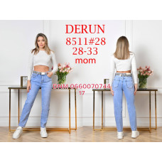 Derun Мом джинси блакитного кольору 28-33 8511