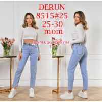 Derun Мом джинси блакитного кольору 25-30 8515