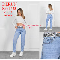 Derun Мом джинси блакитного кольору 28-33 8551