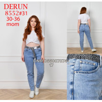 Derun Мом джинси блакитного кольору 30-36 8552