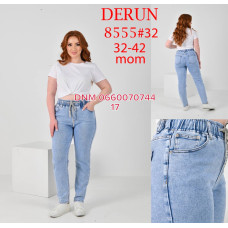 Derun Мом джинси блакитного кольору 32-42 8555