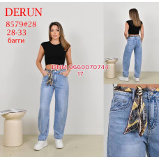 Derun Баггі джинси блакитний кольору Baggy fit 28-33 8579