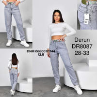 Derun Мом джинси сірого кольору Mom fit 28-33 8087