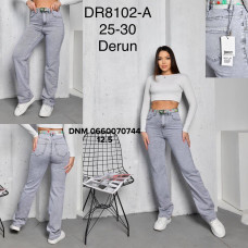 Derun Straight джинси сірого кольору весна 25-30 8102