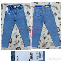 Derun Мом джинси блакитного кольору Mom fit 31-38 8108