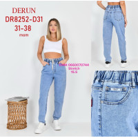 Derun Мом джинси блакитного кольору Mom fit 31-38 8252