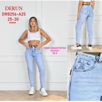 Derun Мом джинси блакитного кольору Mom fit 25-30 8256