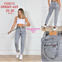 Derun Мом джинси сірого кольору Mom fit 25-30 8267