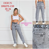 Derun Мом джинси сірого кольору Mom fit 30-36 8275