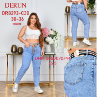 Derun Мом джинси блакитного кольору Mom fit 30-36 8293