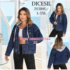 Dicesil  Куртка джинсова синього кольору L-5XL 2038