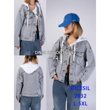 Dicesil  Куртка джинсова оверсайз сірого кольору L-5XL 2032