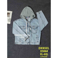 Dknsel Куртка джинсова синього кольору XL-6XL 506