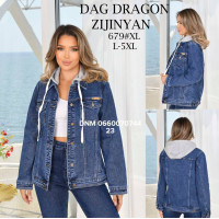 Dragon Куртка джинсова синього кольору L-5XL 679
