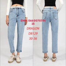 Dragon Мом джинси блакитного кольору Mom fit 30-36 8129