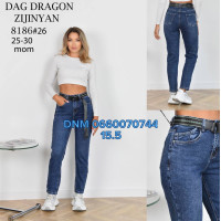 Dragon Мом джинси синього кольору Mom fit 25-30 8186