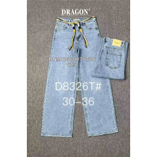 Dragon Wide leg джинси блакитного кольору 30-36 8326