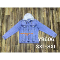Dragon Куртка джинсова блакитного кольору стрейч весна 3XL-8Xl 606