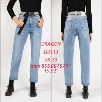 Dragon Мом джинси блакитного кольору Mom fit 28-33 8113