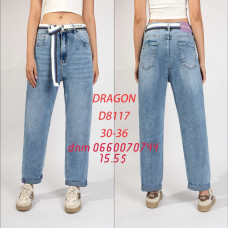 Dragon Мом джинси блакитного кольору Mom fit 30-36 8117