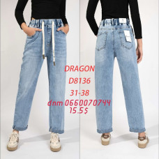 Dragon Мом джинси блакитного кольору Mom fit 31-38 8136