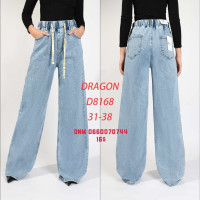 Dragon Wide leg джинси блакитного кольору стрейч весна 31-38 8168