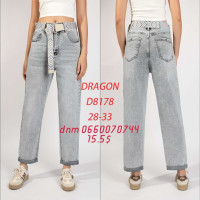 Dragon Мом джинси сірого кольору Mom fit 28-33 8178