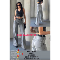 Envy Rose Wide leg джинси сірого кольору 28-33 6047-1