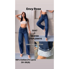 Envy Rose Скейтер джинси синього кольору Skater fit утеплені зима євро байка 30-36 5547-1