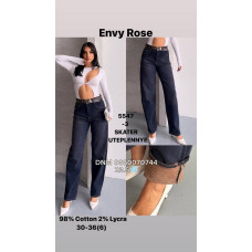 Envy Rose Скейтер джинси синього кольору Skater fit утеплені зима євро байка 30-36 5547-3