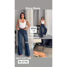 Envy Rose Wide leg джинси синього кольору байка утеплені зима 25-27 5554-3