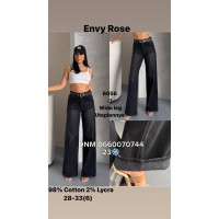 Envy Rose Wide leg джинси сірого кольору байка утеплені зима 28-33 6056-1