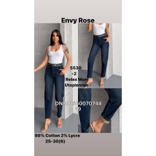 Envy Rose Mom relax джинси синього кольору євро байка утеплені зима 25-30 5530-2