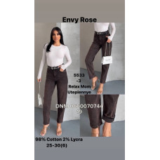 Envy Rose Mom relax джинси іржавого кольору євро байка утеплені зима 25-30 5533-3