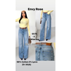 Envy Rose Wide leg джинси блакитного кольору 25-30 5574-3