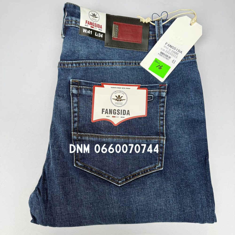 Fangsida  Класичні джинси синього кольору Classic fit 34-42 3162