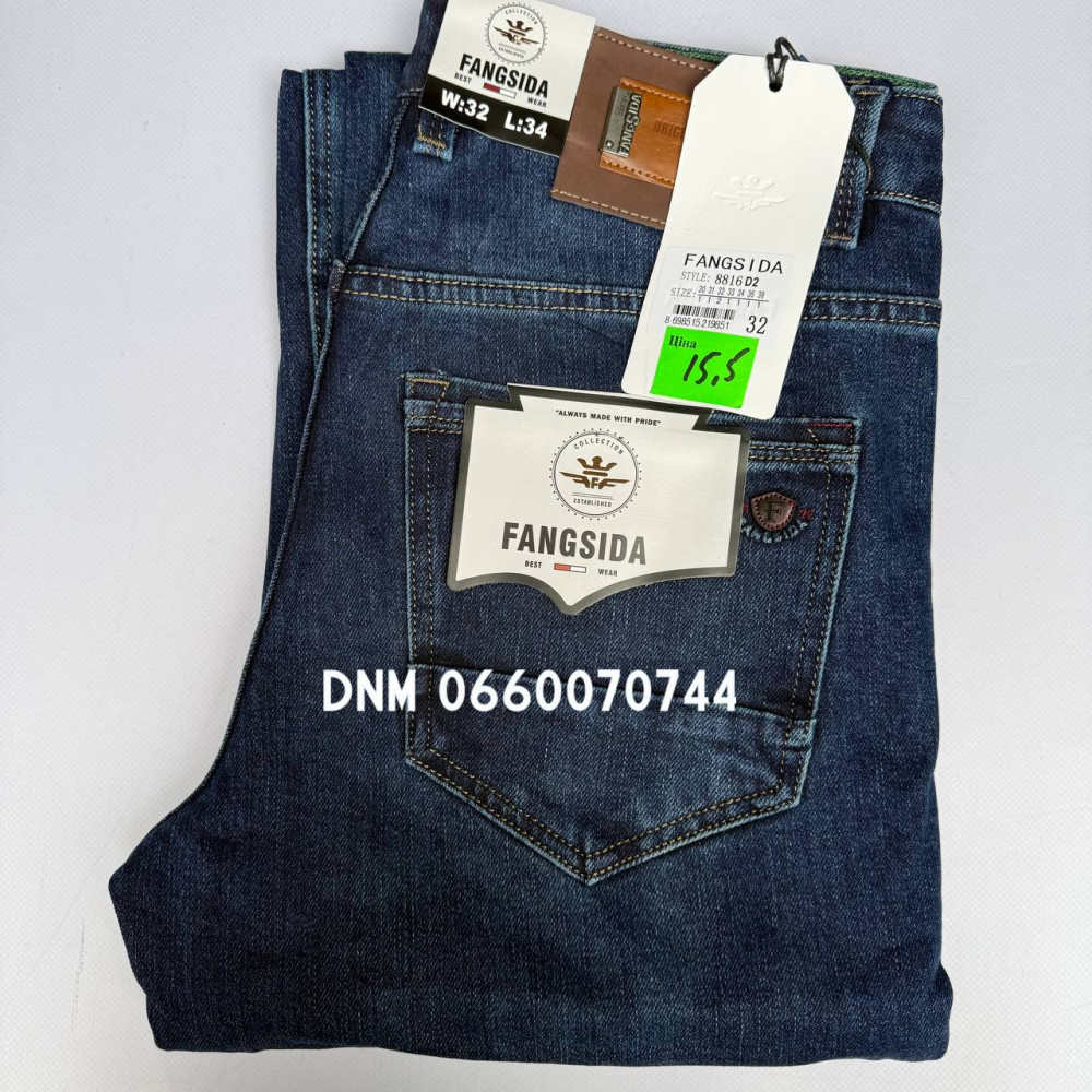 Fangsida  Класичні джинси синього кольору Classic fit 30-38 8816