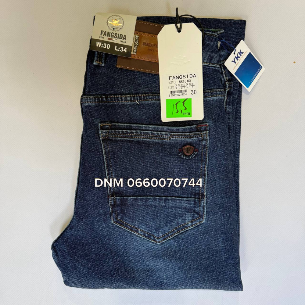 Fangsida  Класичні джинси синього кольору Classic fit 30-38 8816