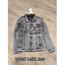 Forest Куртка джинсова сірого кольору стрейч весна L-5XL 1009