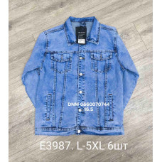 Forest Куртка джинсова синього кольору стрейч весна L-5XL 3987