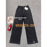 Fudeyan Wide leg брюки бавовняні сірого кольору пояс на резинці осінь 25-30 955