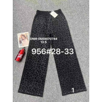 Fudeyan Wide leg брюки бавовняні сірого кольору пояс на резинці осінь 28-33 956