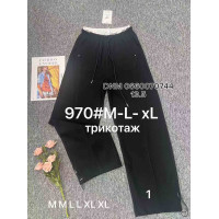 Fudeyan Wide leg брюки трикотаж чорного кольору широкі M-L-XL 970