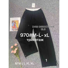 Fudeyan Wide leg брюки трикотаж чорного кольору широкі M-L-XL 970