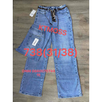 Kt moss Труби джинси широкі блакитного кольору 31-38 738 