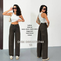 Ladena  Баггі джинси коричневого шоколадного кольору Baggy 34-40 5082-2